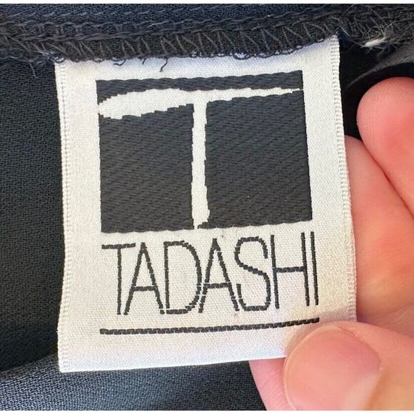 Vintage Made In USA Tadashi Silky Wide Leg Pants Size 18 Women’s Black - Picture 3 of 8